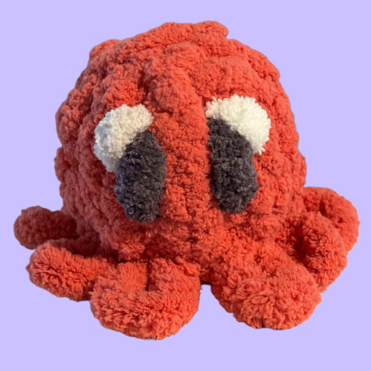 Cute Crochet Octopus Plushie - Coral