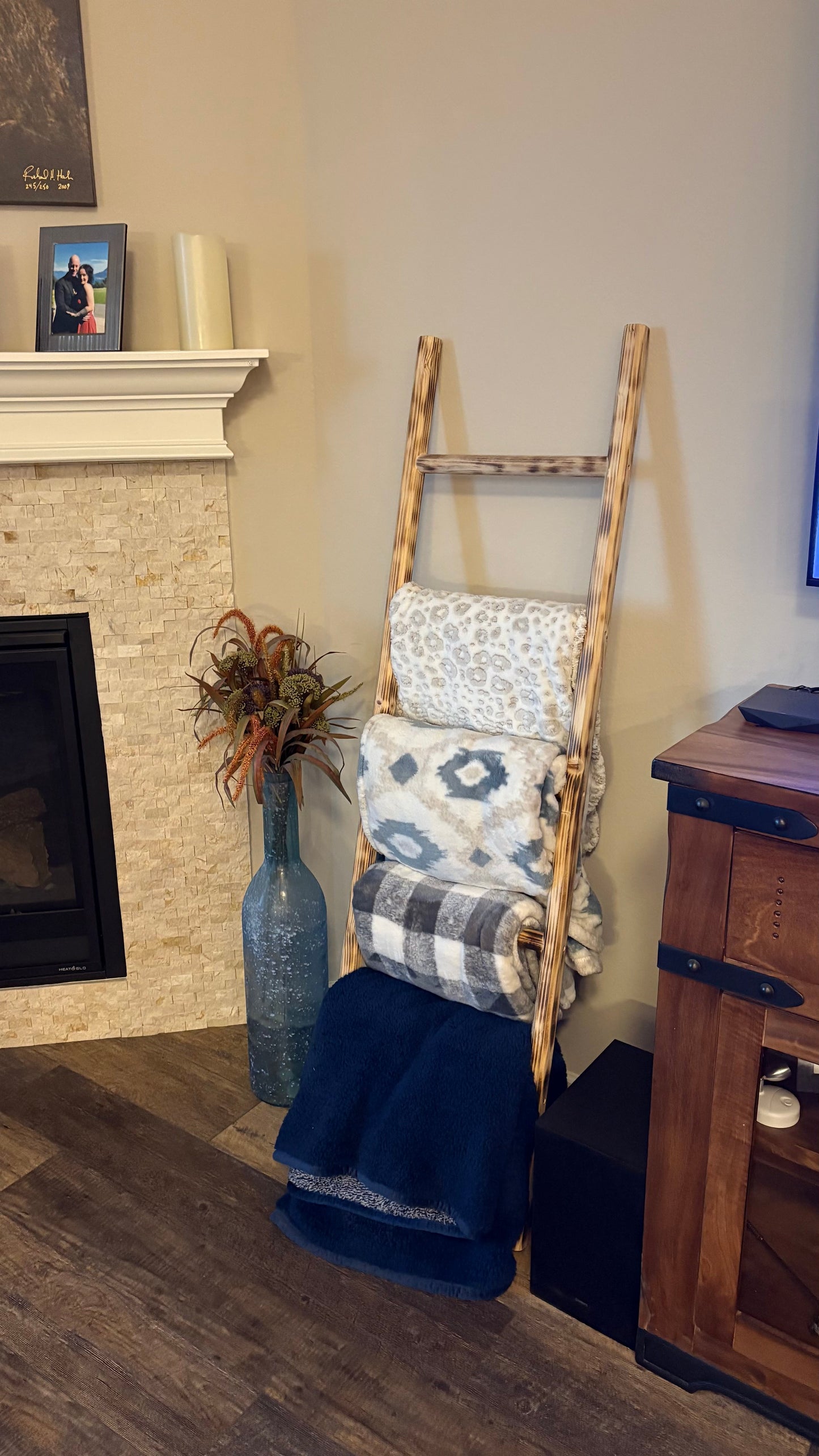 The Charred Slant | Custom Handcrafted Blanket Ladder
