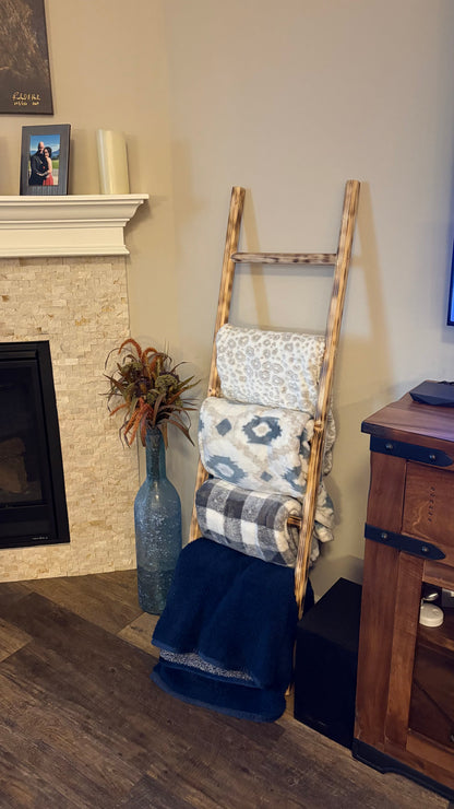 The Charred Slant | Custom Handcrafted Blanket Ladder