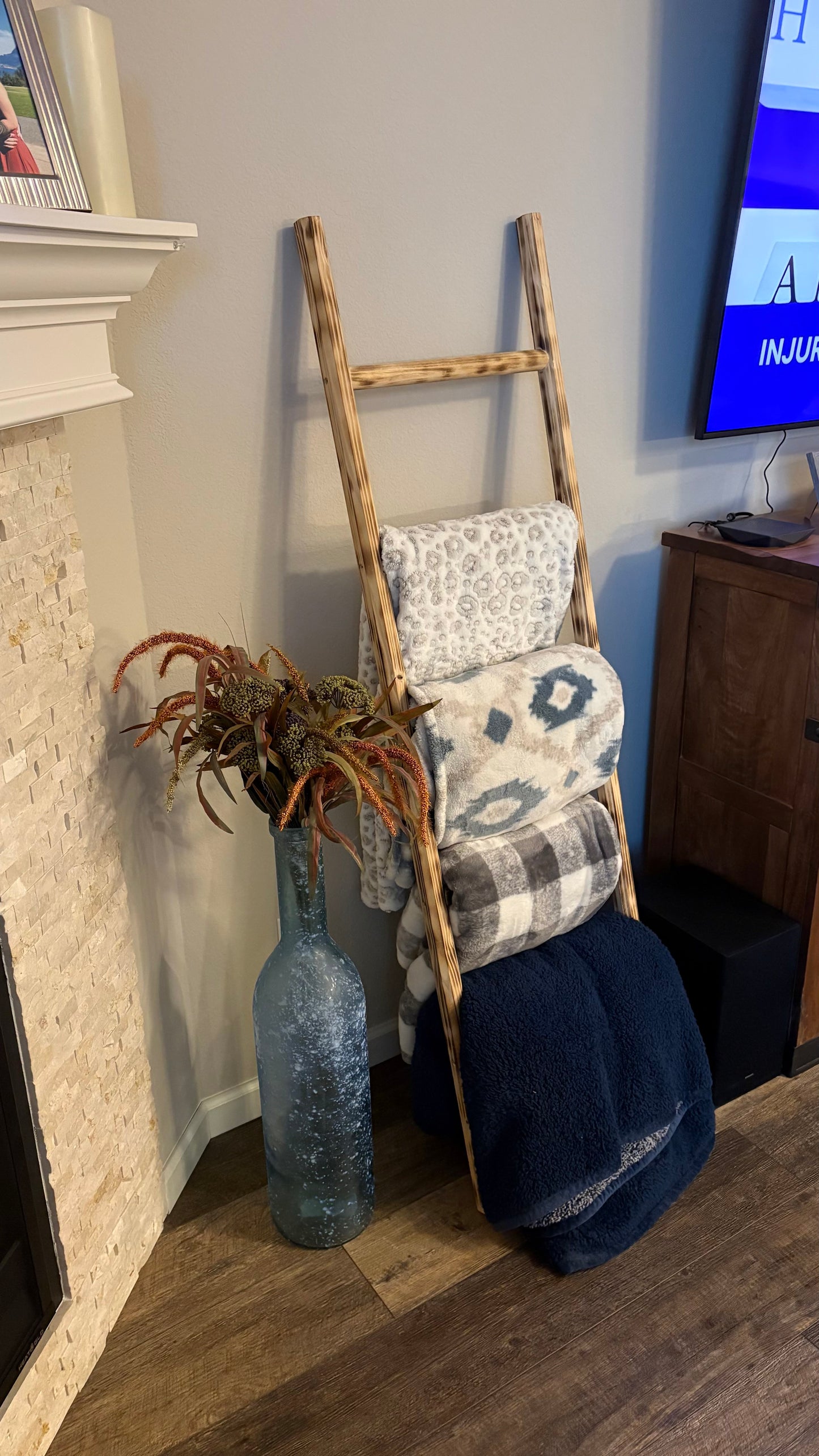 The Charred Slant | Custom Handcrafted Blanket Ladder
