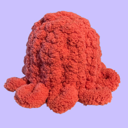 Cute Crochet Octopus Plushie - Coral