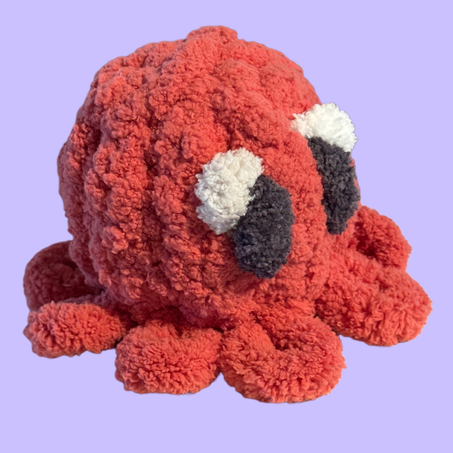 Cute Crochet Octopus Plushie - Coral